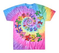 Liquid Blue Unisex-Erwachsene Grateful Dead Spiral Bears Tie Dye Short Sleeve Tee T-Shirt, Batik, 3X-Groß