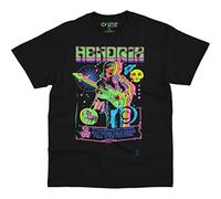 Liquid Blue Unisex-Erwachsene Jimi Hendrix Guitar Blacklight T-Shirt, schwarz, XX-Large
