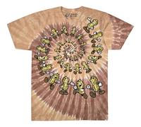 Liquid Blue Unisex-Erwachsene Peanut Spiral Tie Dye Short Sleeve T-Shirt, Batik, X-Large