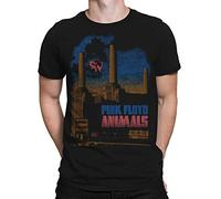 Liquid Blue Unisex-Erwachsene Pink Floyd Pig Stain Short Sleeve T-Shirt, schwarz, Large