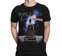 Liquid Blue Unisex-Erwachsene Pink Floyd Stairway to The Moon T-Shirt, schwarz, X-Groß