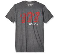 Liquid Blue Unisex-Erwachsene Police Ghost In The Machine Short Sleeve T-Shirt, Dunkelgrau meliert, Groß