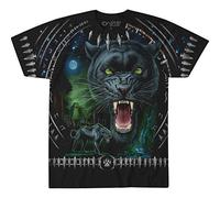 Liquid Blue Unisex-Erwachsene Tribal Panther All Over Print Short Sleeve T-Shirt, schwarz, X-Large