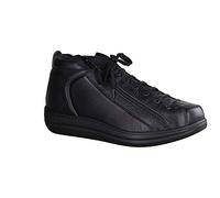 LIROMED 650 Schwarz - ungefütterter Stiefel - Herrenschuhe Prophylaxe Diabetiker, Schwarz, Leder/Textil/Stretch, Gr. 41 EU