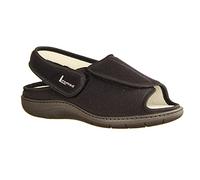 LIROMED Herren Hausschuhe 475-20Z1 Schwarz - sportliche Sandale - VERBANDSCHUHE, Schwarz schwarz 221160