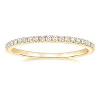 Lirzxin 925 Sterling Silber Ring Damen, Eheringe Verlobung Ringe Hochzeitsringe Partnerringe Frauen Dünn 2MM Breit Stapelbare Halb Ewigkeitsring mit Zirkonia Ringe Gold Gr. 58 (18.5)