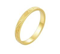 Lirzxin Freundschaftsringe Gold 375 9K, Hochzeitsringe Damen Klassisch Filigran Design Verlobung Ring Gelbgold Gr. 62 (19.7)