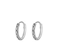 Lirzxin Ohrringe Damen Creolen Platin 950, Hochzeit Ohrringe Damen Emaille Wellenmuster Creolen Hochzeit Nickelfrei Echtschmuck, Weißgold