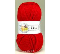 Gründl Strick- & Häkelgarn Lisa Premium – 100% Polyacryl, 50 g (133 m) – Signalrot
