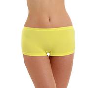 LisaModa 2er Pack Damen Hipster Hüftpanty Seamless Stretch (L-XL, Gelb)