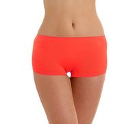 LisaModa 2er Pack Damen Hipster Hüftpanty Seamless Stretch (L-XL, Orange)
