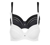 Lisca 2er Pack Bügel BH Alegra 020147 Gr. 85E in Black-White