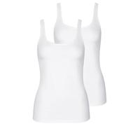 Achseltop LISCA "2er Pack Damen Trägerhemd Kaia", Damen, Gr. XXL, N-Gr, weiß, Obermaterial: 90% Baumwolle CO. 10% Elasthan EL., Unterhemden (89609665-XXL) weiß
