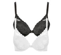 Lisca 2er Pack Push up BH Evelyn 020230 Gr. 85C in Black-White