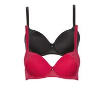 Lisca 2er Pack Schalen BH Evelyn 020228 Gr. 90B in Black-red