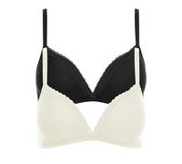 Lisca 2er Pack Triangel BH ohne Bügel INES 020285 Gr. 80B in Black-Cream