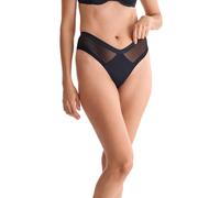 Lisca Brasilslip High-Leg Sia | Brazilian Butt | halbtransparent | elastischer Bund und Beinausschnitt | 38 Black