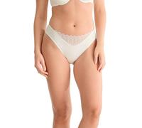 Lisca Brasilslip High-Leg Stella | Brazilian Butt | transparenter Spitzeneinsatz hinten | genähte Abschlüsse | 42 Cream