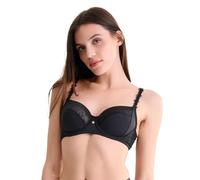 Lisca Bügel BH Ruby | unwattierte Cups | Clean-Cut Cupabschlüsse | verstärkte Blenden und Softer Entlastungsrücken | 100D Black