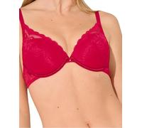Lisca Push-Up-BH Evelyn – Spitze, 82% Polyamid/18% Elasthan – Größe 80B, Rot