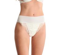 Lisca Hoher Italienischer Slip High-Leg Miracle | breiter Bund | transparente Spitzeneinsätze | Clean-Cut Abschlüsse | 38 Crystal Ecru