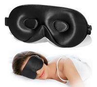 LitBear Schlafmaske aus 100% Maulbeerseide für Damen und Herren, 3D-konturierte Augenmaske mit verstellbarem Riemen, Augenmasken zum Schlafen, weiche, atmungsaktive Schlafmaske, perfekt blockiert