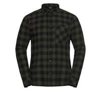 Flanellhemd JACK WOLFSKIN "LITE FLANNEL SHIRT M", Herren, Gr. XXL (58), Normalgrößen, braun (check, obsidianmoss), Obermaterial: 100% Baumwolle, Hemden, Flanellhemd, weich, atmungsaktiv (57310563-XXL)
