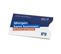 Litfax 10 x EC-Kartenhülle mit RFID/NFC-Schutzhüllen Spezialpapier Kartenhülle Kreditkarte Schutz vor Datendiebstahl (Genobanken - Morgen kann kommen)