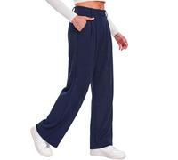 Litherday Sommerhose Damen Leicht Weite Hosen Stoffhose Palazzo Hose