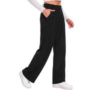 Litherday Sommerhose Damen Leicht Weite Hosen Stoffhose Palazzo Hose