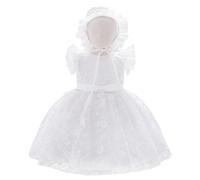 Lito Angels Baby Mädchen Taufkleid, Weiß, 6-12 Monate/74/80
