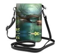 Little Bridge in the East Gemusterte Umhängetasche aus Leder, Klapptasche, geeignet für Reisen, Wandern, Camping oder den täglichen Gebrauch.
