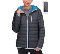 Little Donkey Andy Daunenjacken Damen Leichte Steppjacke Winddichte Warme Winterjacke Outdoor Kapuzenjacke Grau M