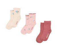 Little Dutch 3 Paar Socken Baby - Kleinkinder für Mädchen - Fairy Garden - rosa beige (Gr. 23-26)