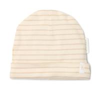 Little Dutch Babymütze Hut Beanie - für Babys - Bekleidung Unisex Mütze Baby - für Jungen und Mädchen - Soft Beige Stripe - Newborn Naturals beige (Gr. 3-6 Monate)