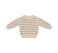 Little Dutch CL24092069 Long Sleeve Shirt/Pullover Strick Ice Blue Stripe - Little Farm beige (Gr. 74)