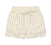 Little Dutch CL25023137 Kurze Hose/Shorts mit Taschen Musselin Forest Green Stripe - Forest Friends beige/grün (Gr. 80)