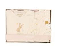 Little Dutch Geschenkset Baby 4-teilig (Langarmshirt, Hose, Mütze und Schnullertuch) ideal zur Geburt - für Mädchen und Jungen - Newborn Naturals weiß (Gr. 62/68)