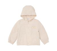 Little Dutch Kinder Jacke mit Kapuze - Sweatjacke - für Jungen - mit Druckknöpfen - Baumwolle - Forest Friends - sand beige (Gr. 92)