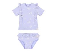 Little Dutch Kinder Rash-Guard-Set - Schwimmshirt Kurzarm + Badehose - 2er Set - für Mädchen - Dreamy Lavender - lila (Gr. 86/92)
