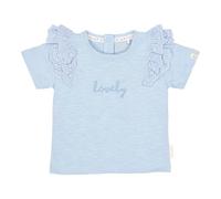 Little Dutch Kinder T-Shirt Kurzarm - für Mädchen - mit Rüschen - Baumwolle - Fairy Garden - Sky Blue - blau (Gr. 92)