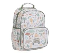 Little Dutch Kinderrucksack - Kindergartentasche - Kindergartenrucksack - für Kinder Unisex - Kindergarten - Tiere - Safari Friends - weiß/grün (10 Liter)