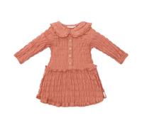 Little Dutch Kleid langärmlig mit Rüschen Kind Mädchen (Gr. 86) Rose rosa - Little Farm
