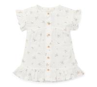 Little Dutch Kleid Sommerkleid kurzärmlig mit Rüschen Musselin Baby Mädchen (Gr. 80) White Meadows weiß - Little Farm