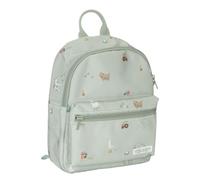 Little Dutch Rucksack Kinderrucksack mit Brustgurt für Kinder Kindergarten Tiere grün - Little Farm