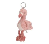 Little Dutch Schlüsselanhänger - Plüschiger Kuscheltier Anhänger - für Kinder & Erwachsene - mit Schlüsselring für Schlüsselband, bund und -halter - Flamingo - Safari Friends - rosa