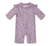 Little Dutch Schwimmanzug Badeanzug mit Rüschen Kurzarm Kind Mädchen lila (Gr. 98/104)- Mauve Blossom