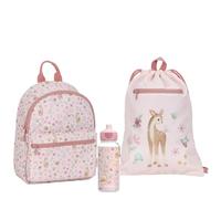Little Dutch Set Rucksack, Turnbeutel & Trinkflasche Pop-up für Kinder rosa - Fairy Garden