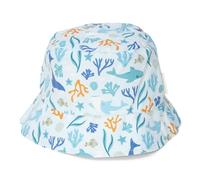 Little Dutch Sonnenhut Kindersonnenhut Fischerhut wendbar - Ocean Dreams blau/Honey Stripes gelb (Gr. 86/92-98/104)