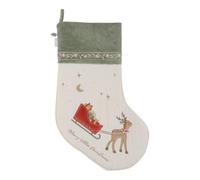 Little Dutch Weihnachtsstrumpf Nikolausstrumpf Nikolausstiefel zum Befüllen und Aufhängen XL - Weihnachten beige/grün
